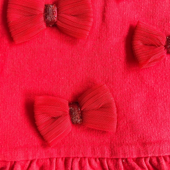 Carter’s Cotton Red Sweater Dress w/ Bows 2T - Picture 7 of 11